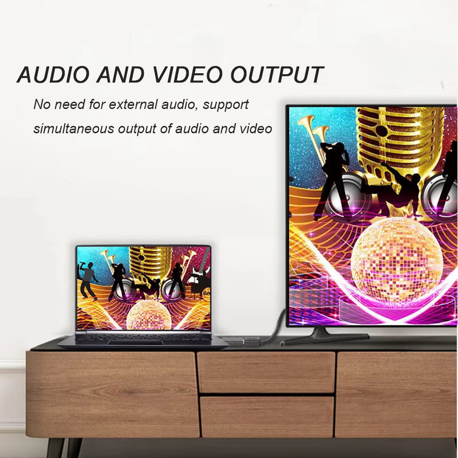 KOJESHUN DisplayPort auf HDMI Adapter für 4K und 1080P Video und Audio in Schwarz - Bild 2