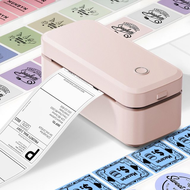 Marklife Thermoetikettendrucker X4 Pink Mini Bluetooth Versanddrucker für 4x6 Zoll Etiketten - Bild 1