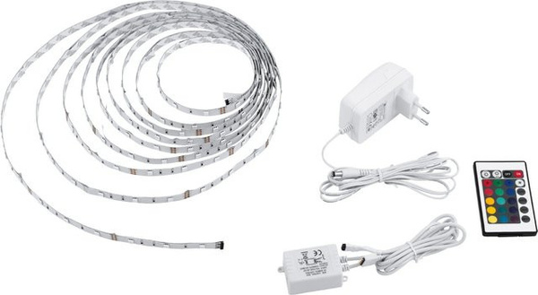 Eglo LED-Band RGB in Weiß mit Fernbedienung, dimmbar und selbstklebend, 6 m