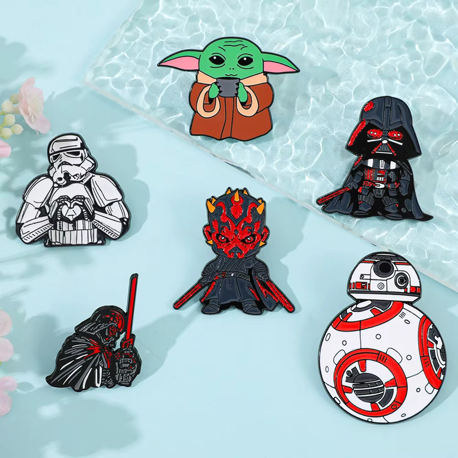 Bandai Star Wars Stormtrooper BB8 R2-D2 Roboter Emaille-Pins, 6-teiliges Set - Bild 1