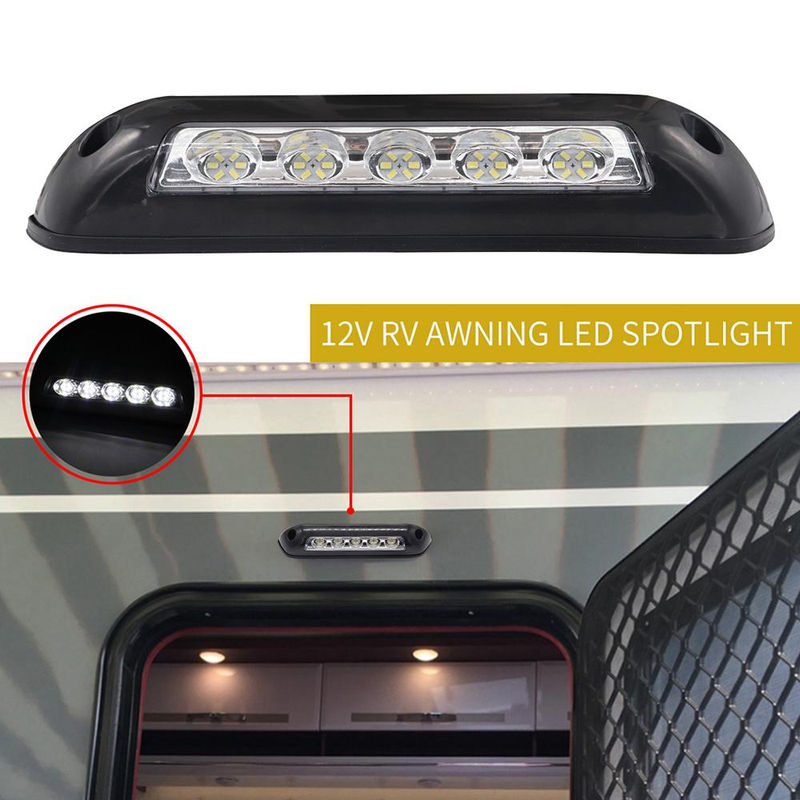 TOMTOP JMS LED Markisenbeleuchtung für Wohnmobil und Wohnwagen, 12V wasserdichte LED Lichtleiste in Schwarz mit kühlem Weiß, 6000 Lumen - Bild 5