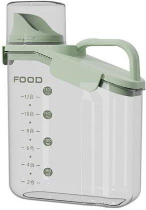 Talos home Garden Luftdichter Aufbewahrungsbehälter für Hundefutter und Trockenfutter mit Messbecherdeckel, Kunststoff, Grün, 1.6L/2L/2.8L - Bild 1