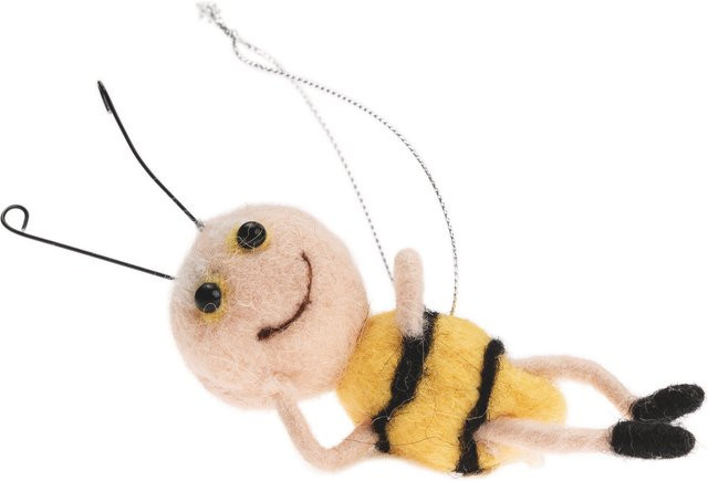Rico Design Handgefilzte Biene als Hänger in Gelb, Höhe: 10 cm - Bild 1
