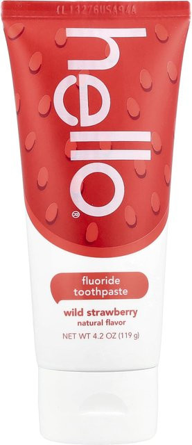 Hallo Kinder Fluorid-Zahnpasta Himbeere, 119 g - Bild 1