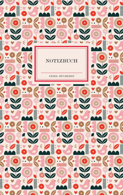 Notizbuch Insel-Bücherei Puderrosa Blumen retro in Pink - Bild 1