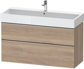 Duravit Waschtischunterschrank D-Neo braun matt, Wandmontage, B/T/H: 118,4 x 44,2 x 62,5 cm - Bild 1