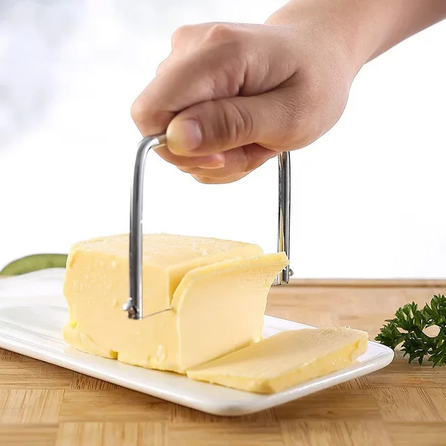Edles Buttermesser und Käseschneider Set aus Edelstahl in Silber für Foie Gras und Käse - Bild 1
