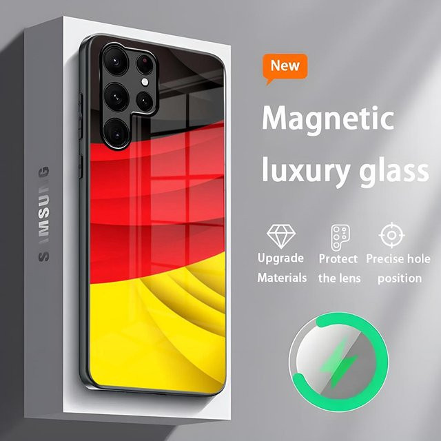 Magnetische Handyhülle mit Deutsche Flagge für Samsung Galaxy S22 S21 S20 S24 Ultra und Note20 in Multicolor - Bild 1