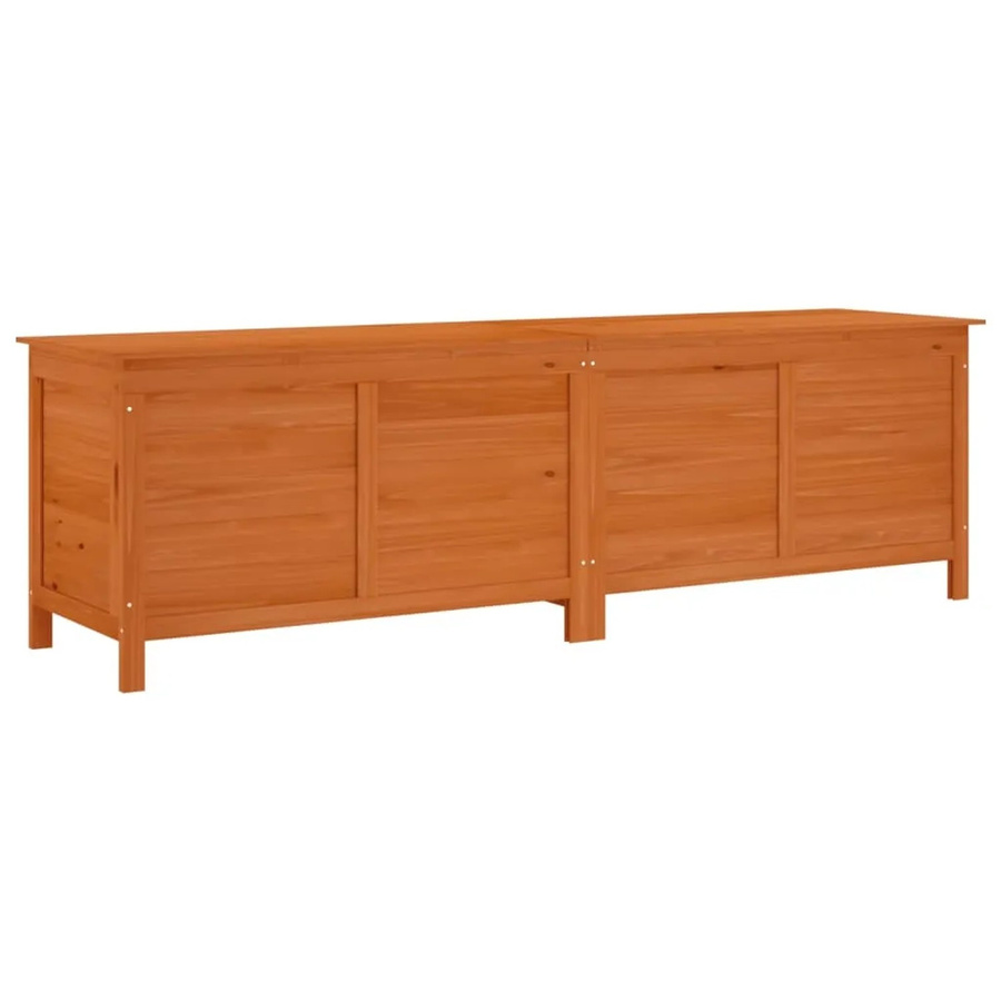 vidaXL Gartentruhe aus Massivholz Tanne in Braun, B/T/H: 198,5 x 50 x 56,5 cm - Bild 2