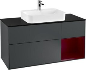 V&B Waschtischunterschrank Finion in Mattblau lackiert, Breite: 120 cm, Tiefe: 50,1 cm, Höhe: 50,1 cm - Bild 1
