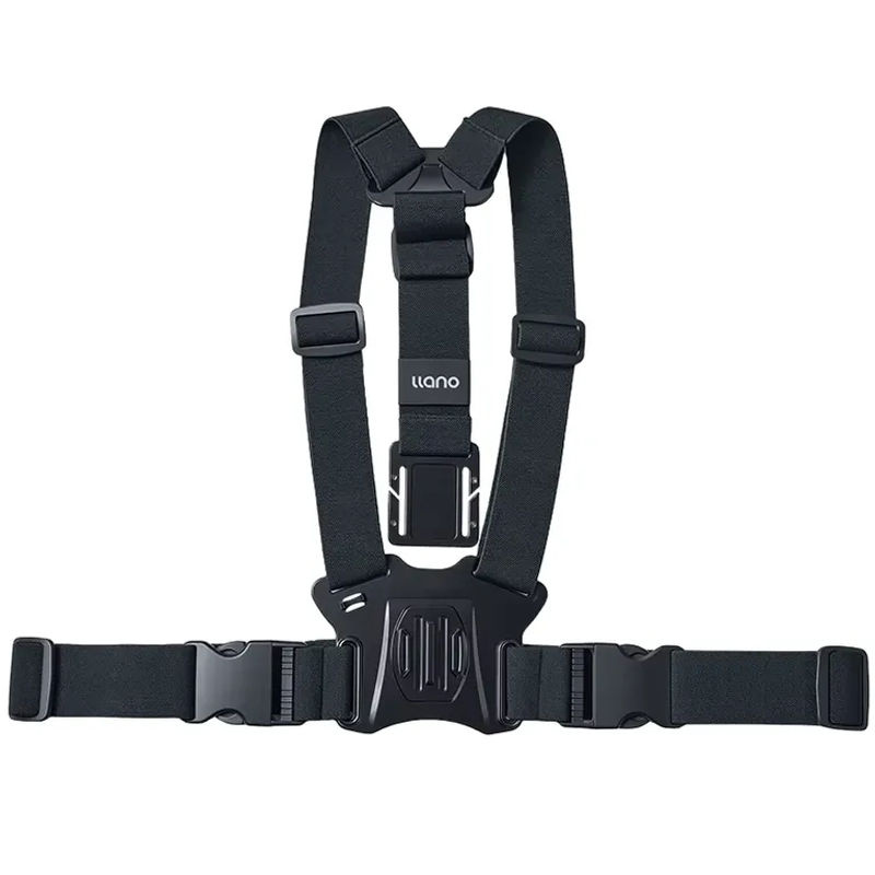 llano Brustgurt-Set mit verstellbarem Brustgurt und Kopfgurt-Halterung für GoPro Hero 13, 12, 11, 10, 9, 8, 7, 6, 5, 4 und Session in Schwarz - Bild 4
