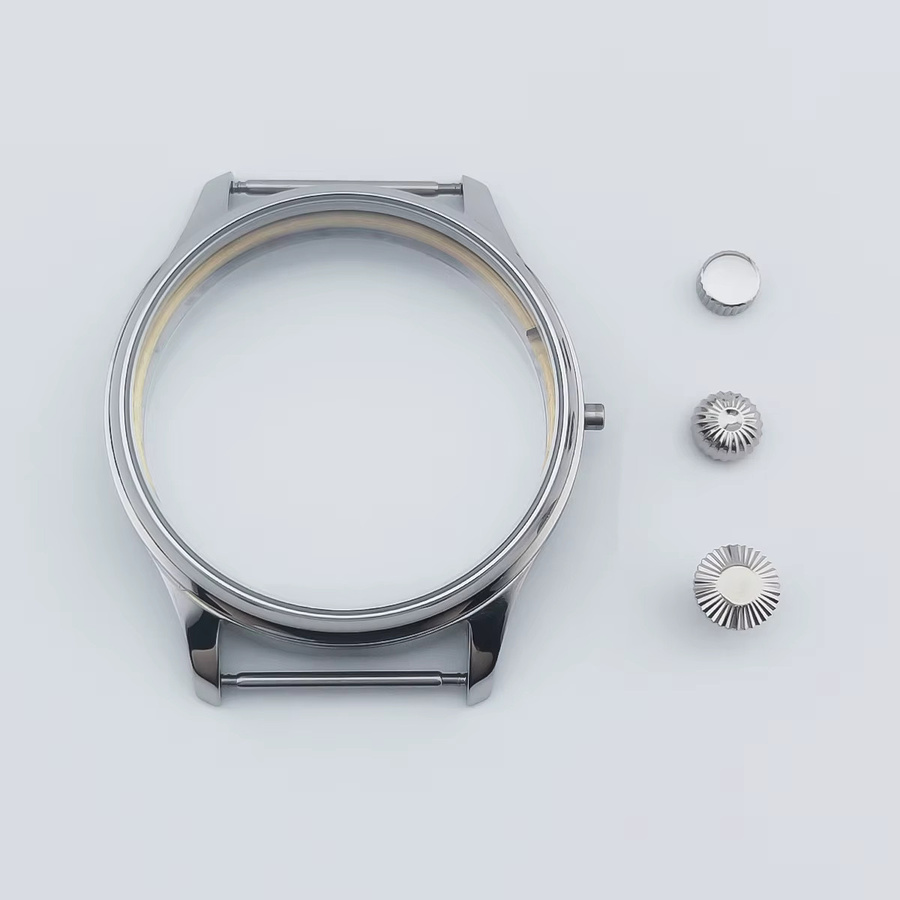 Neiton Uhrengehäuse Edelstahl, Bicolor, 44 mm, Silber, Schwarz, Roségold - Bild 1