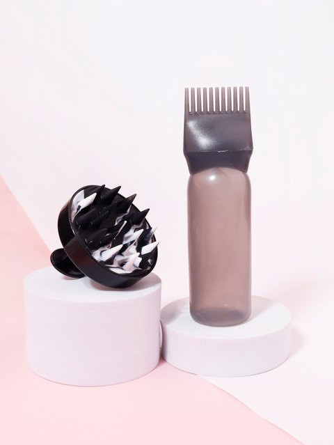 Shampoo-Bürstenset, Silikon Kamm für Kopfhautmassage und Peeling, 2 Stück - Bild 1