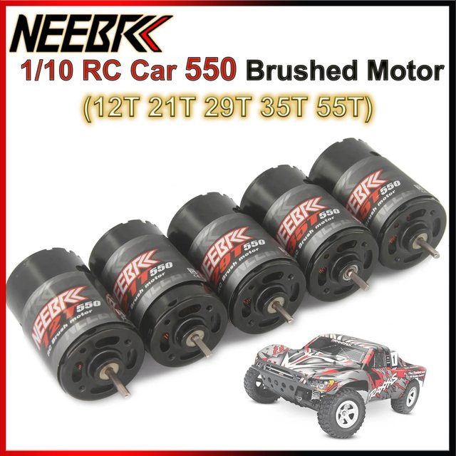 NeebRC RC 550 Bürstenmotor, Wasserdicht, 1:10, Metall, Schwarz - Bild 1