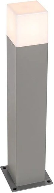 QAZQA Moderne Stehende Außenleuchte Grau, IP44, E27, Höhe: 50 cm - Bild 1