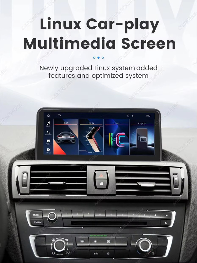 MEKEDE Wireless Carplay Car Radio für BMW 1 2 3 4 Serie NBT System, 10.25 Zoll Android Auto Multimedia Player mit Bluetooth und QLED HD Display, Schwarz - Bild 8