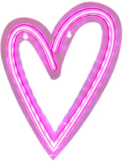 SBS LED-Leuchtschild Love Mode On in Pink mit Herz-Motiv und Neon-Effekt - Bild 1