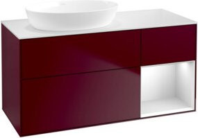 V&B Waschtischunterschrank Finion in Weiß lackiert, Breite: 120 cm, Tiefe: 50,1 cm, Höhe: 50,1 cm - Bild 1
