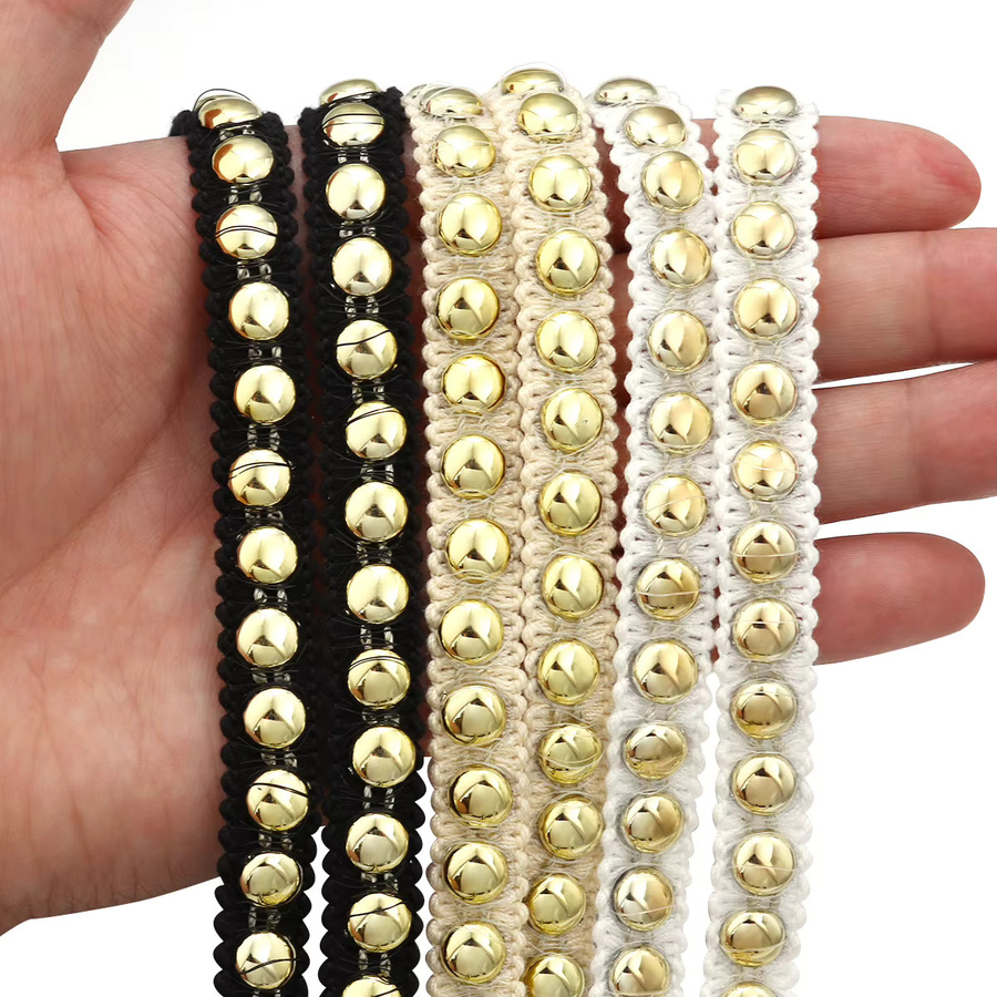 Linsoir Beads Perlen Spitzenband, Schwarz Weiß - Bild 3