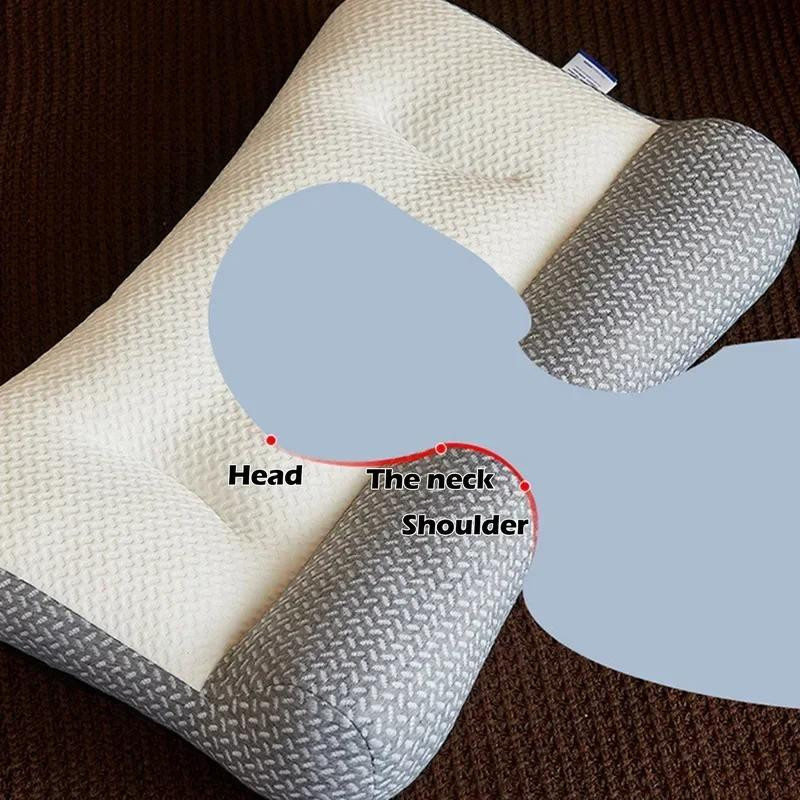 Orthopädisches langes Nackenkissen von Household supplies MH in Weiß aus Baumwolle und Polyester - Bild 3