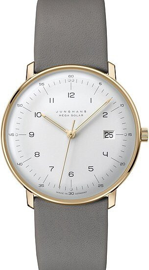 Junghans Armbanduhr Solar, Edelstahl, 38 mm, Leder, Unisex - Bild 1