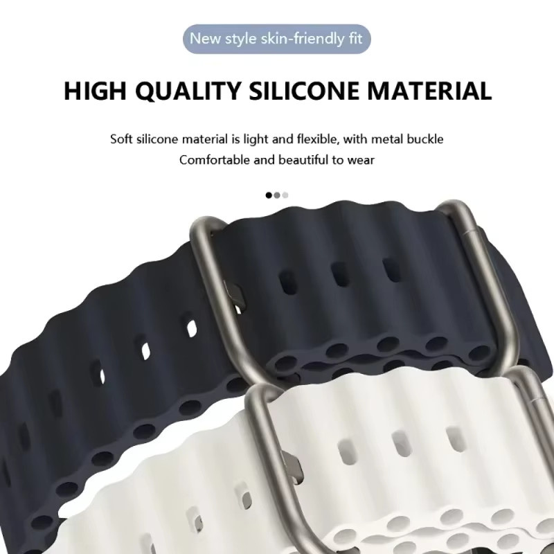Silikon-Ozeanarmband, Schwarz, Unisex - Bild 6