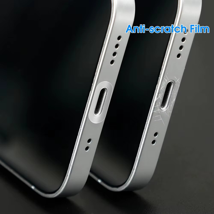 10er Set Universal Ladeport Schutzfolien für iOS, USB-C und Micro USB in Transparent von abay - Bild 2