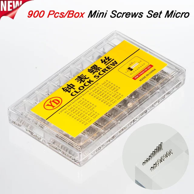 CAOWTAN 900-teiliges Mini-Schrauben-Set in Silber für Micro-PC, Laptop, Smartphone und Brillenreparatur - Bild 1