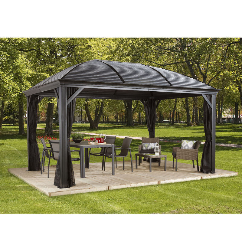 Sojag Pavillon Moreno Aluminium Anthrazit B: 423 cm, T: 298 cm, H: 283 cm - Bild 3