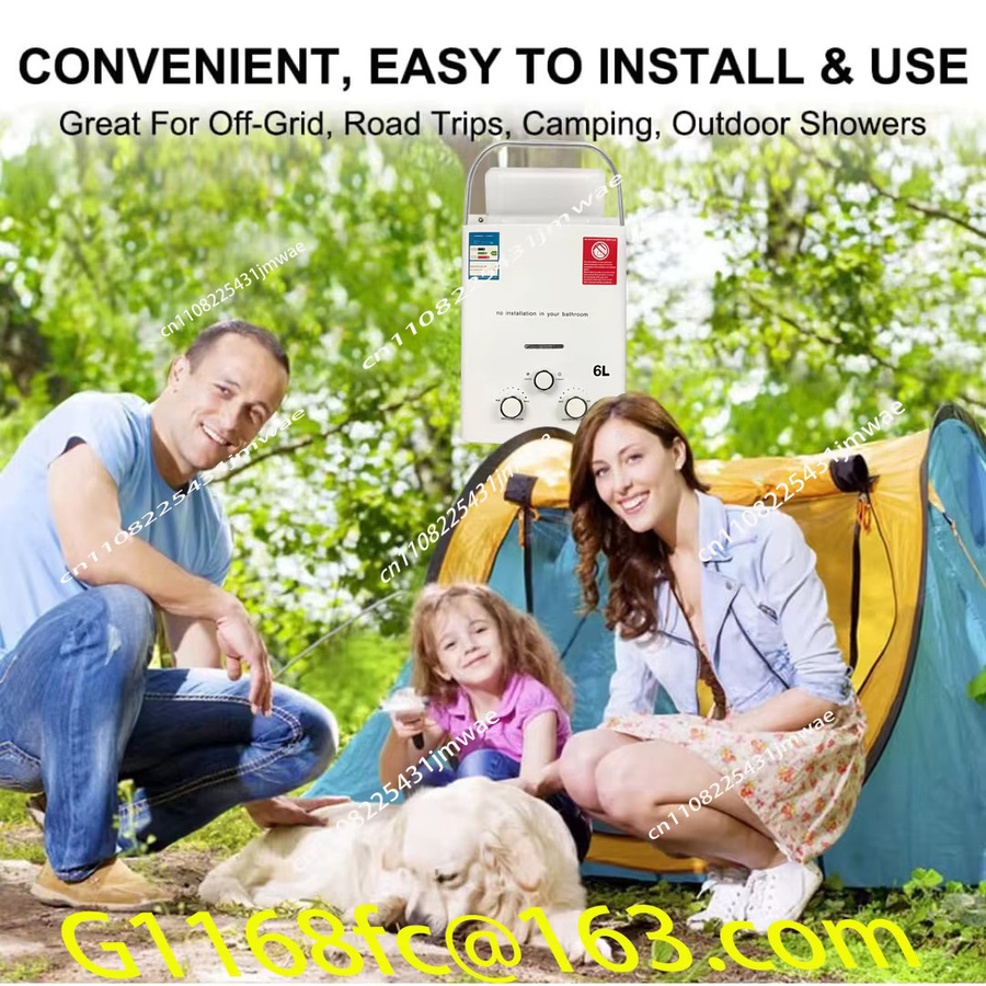 Outdoor Camping Warmwasserbereiter 6L mit Duschkopf für Auto, LKW und Zelt - Bild 5
