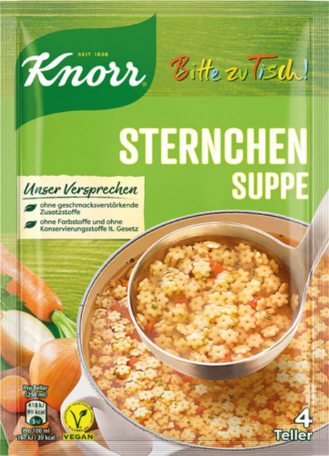 Knorr Sternchensuppe vegan 4 x 28 g - Bild 1