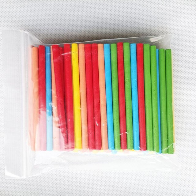 Binchi Mathe Lernspielzeug, 100 Stück, Bunte Bambusstäbchen - Bild 1
