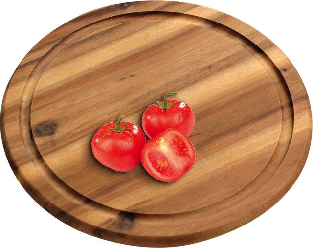 Kesper Vesperteller aus Holz in Braun, rund, Durchmesser: 25,0 cm - Bild 1