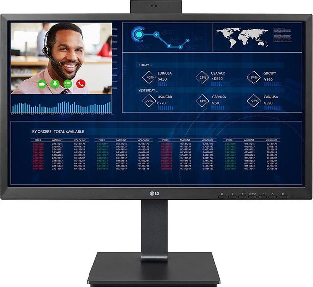 LG ThinClient All-in-One PC 24CQ651W-BP.AEU mit 60,47 cm Display, Intel Pentium N6005, 8GB DDR4, 256GB SSD, Windows 10 IoT Enterprise, Silber/Schwarz - Bild 1