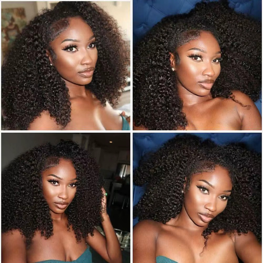 BUNGIOL Jerry Curly Halbperücke aus Echthaar, 24 Zoll, Deep Wave, 250% Dichte - Bild 7