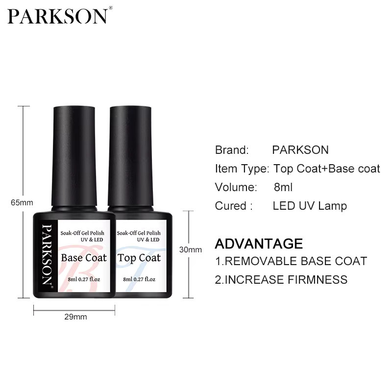 Parkson No Wipe Top Base Coat, Glänzend - Bild 3