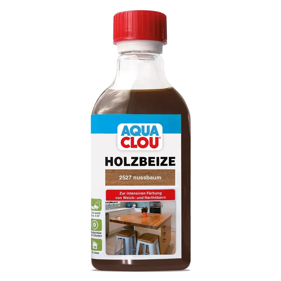 Clou Aqua Clou Wasserbasierte Holzbeize Nussbaum 250 ml - Bild 2