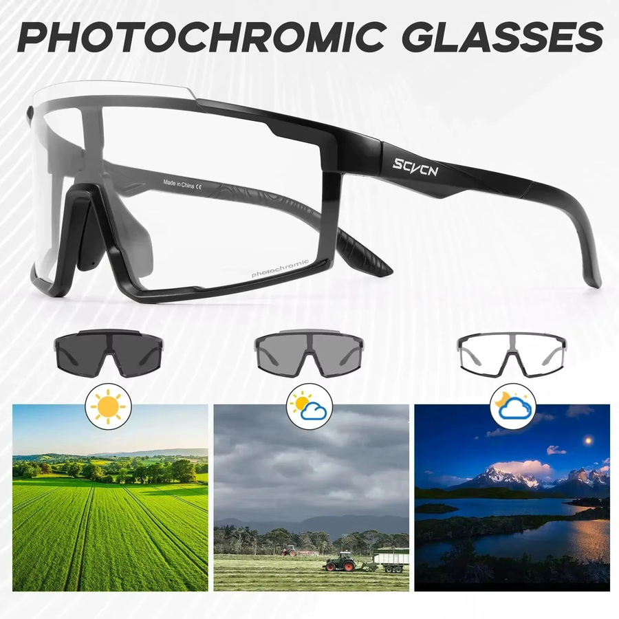 Scvcn Sportsonnenbrille, Vollrand, Kunststoff, Männer - Bild 2