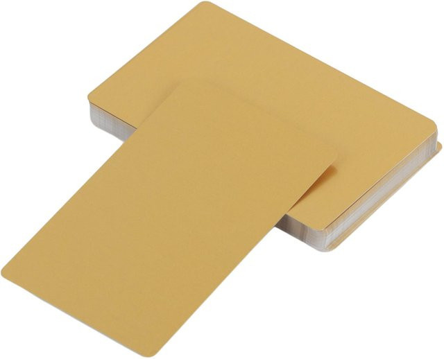 CosyHome Metall Visitenkarten Rohlinge für Lasergravur, 50 Stück, Gelb Beige - Bild 1