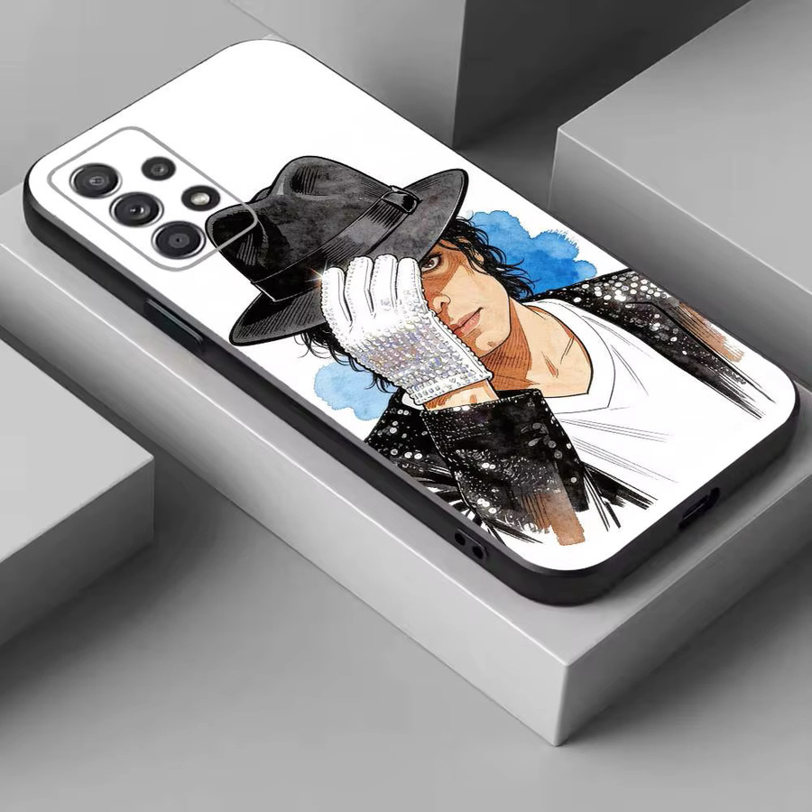 Handyhülle King of Pop Michael Jackson für Samsung Galaxy S26 S25 S24 S22 S21 S20 S10 S9 S8 S7 S6 Ultra Plus FE Lite in Schwarz - Bild 2