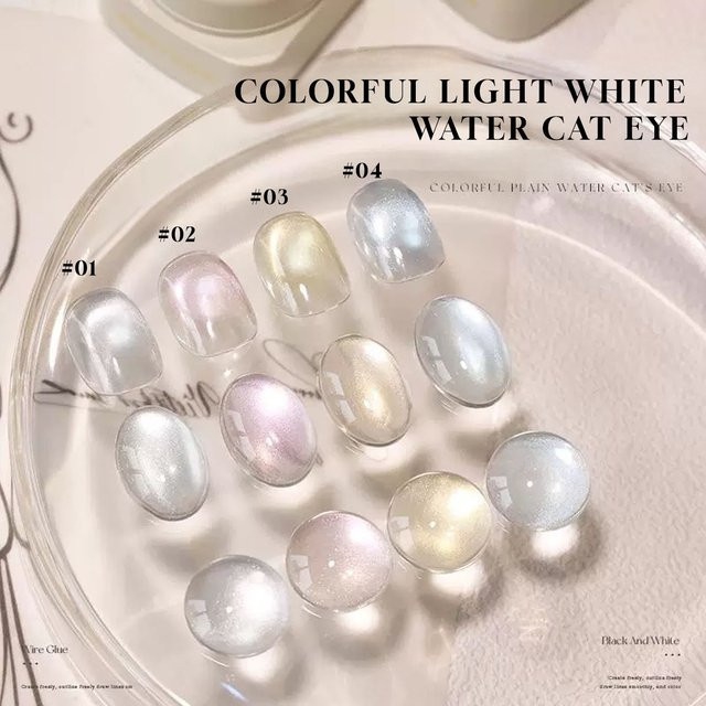 MIANEL Wasserglas-Perlen-Gel Nagellack, Hellweiß, 12 ml - Bild 1