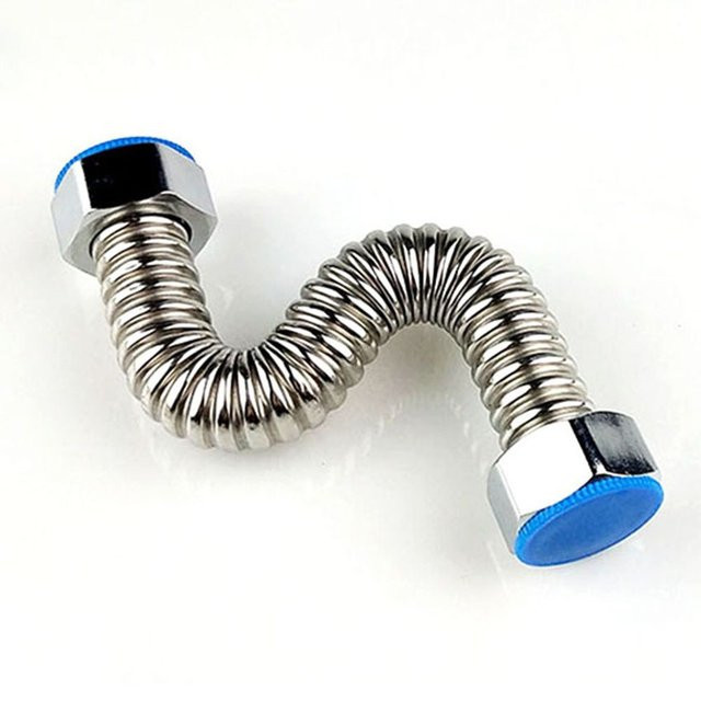 Edelstahl Wellversorgungsschlauch G1/2 Zoll für Warmwasserbereiter Anschluss in Silber - Bild 1