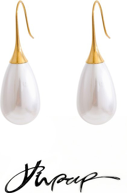 Yhpup Ohrringe Edelstahl, Perle, Unisex - Bild 1
