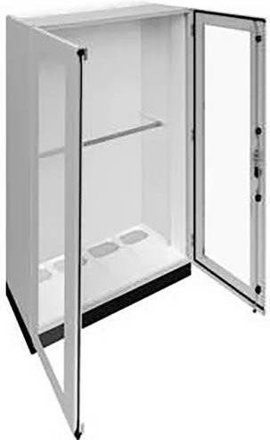 Hager Schrank aus Stahl in Lichtgrau (RAL 7035), B/T/H: 105 x 40 x 195 cm - Bild 1