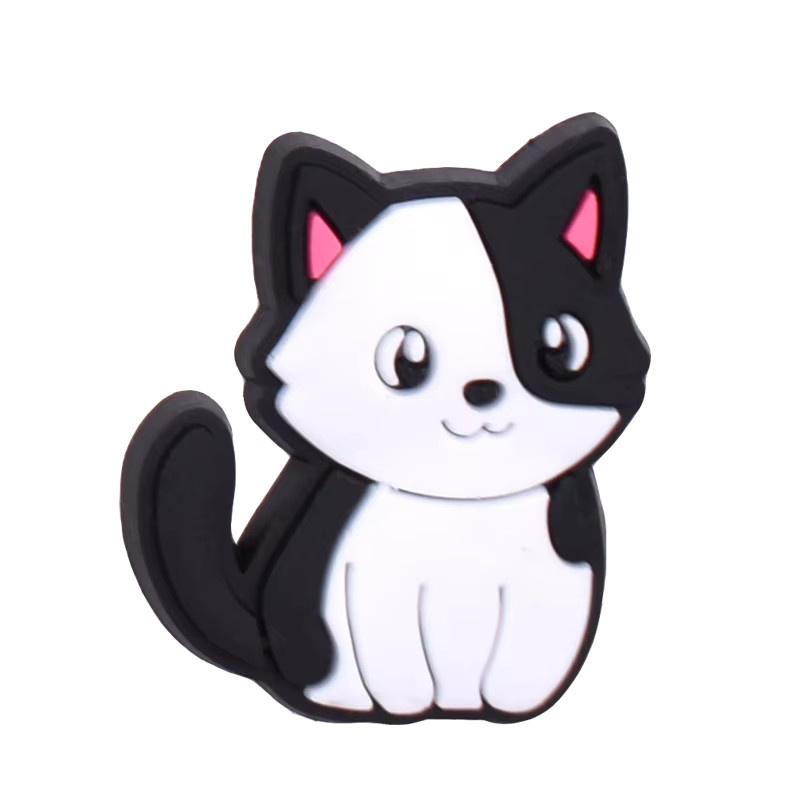 10 Stück Katzen-Aufkleber aus weichem PVC-Gummi für DIY-Zubehör in Multicolour - Bild 3