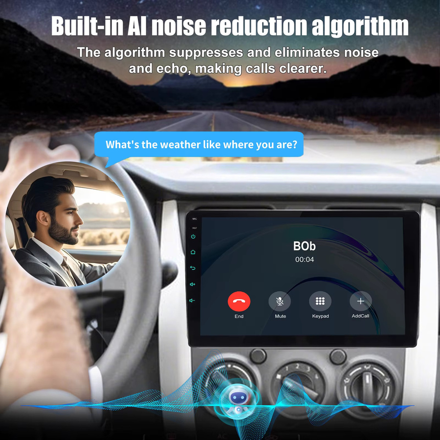 ESSGOO Android 15 Autoradio mit 9 Zoll Display, 8+256GB, Kabelloses CarPlay, Android Auto, 4G LTE, GPS, WiFi und Bluetooth, Schwarz - Bild 5