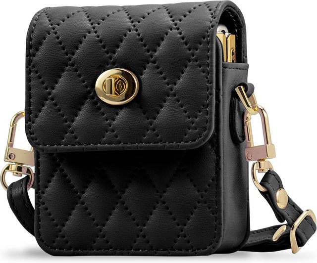 VIETAO Universelle Flip-Phone Umhängetasche als Mini Schultertasche für Samsung Galaxy Z Flip 6 5 4 Serie und Motorola Razr50 in Schwarz oder Grün - Bild 1