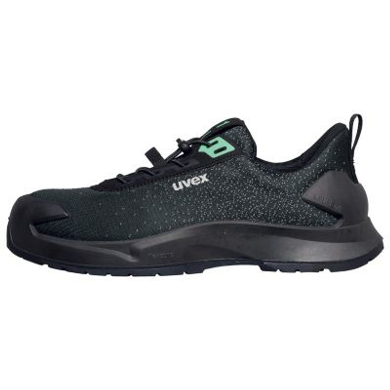 Uvex 1 x-craft planet Sicherheitshalbschuh S1P in Schwarz-Grün, Größe 49, Weite 11 - Bild 2