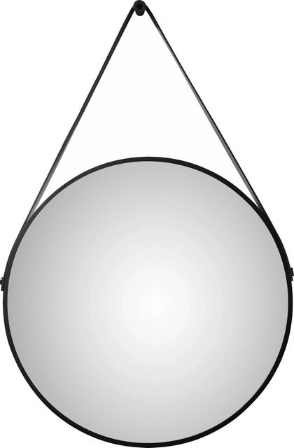 DSK Design LED-Lichtspiegel rund Silver Barbier in Schwarz matt, Durchmesser: 50 cm - Bild 1