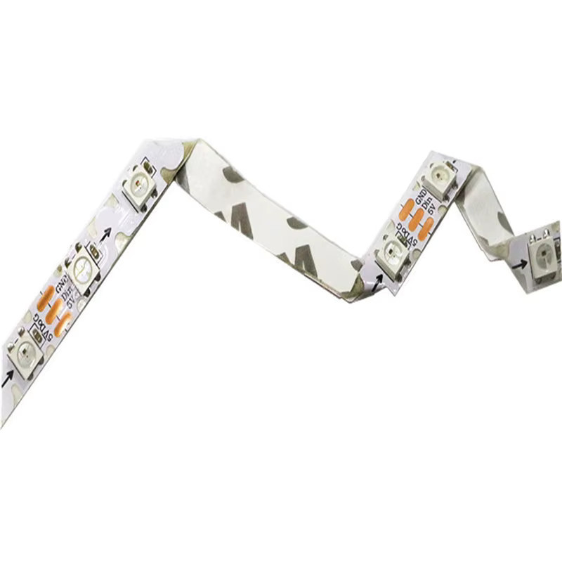 JOYPINJ WS2812B LED-Streifen S-Form Zickzack, 5m, 5V, RGBIC, 60 LEDs/m, Multicolour - Bild 3
